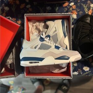 Jordan Retro White and Blue Sneakers